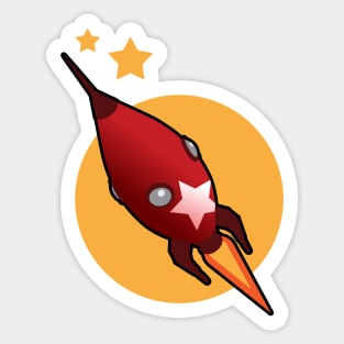 Retro Rocket Sticker